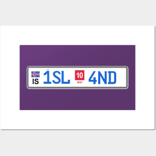 Iceland car registration plate Posters and Art